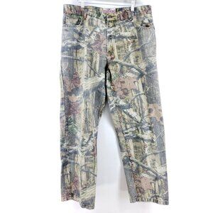 Braided River Mens Size 38 Camouflage Denim Jeans Straight-Leg
